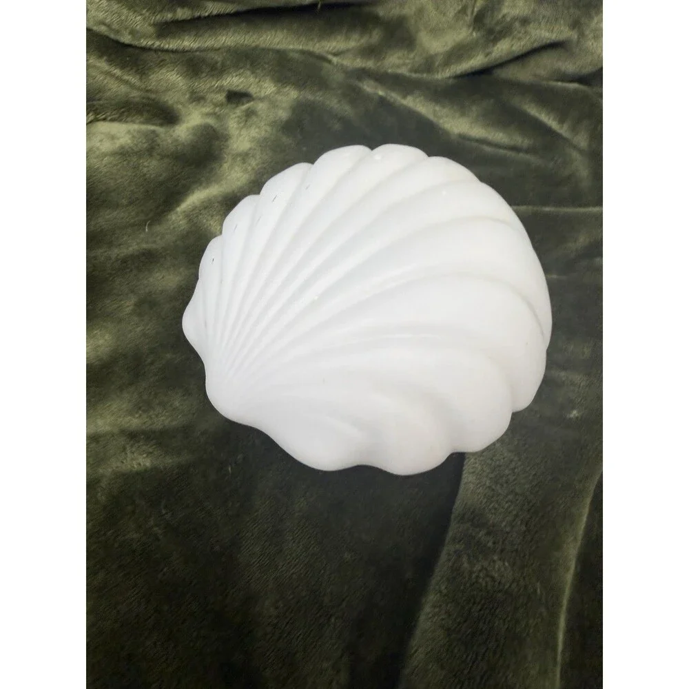 ART DECO FROSTED GLASS SLIP SHADE FOR SCONCE LIGHT SEASHELL Ocean Globe Only